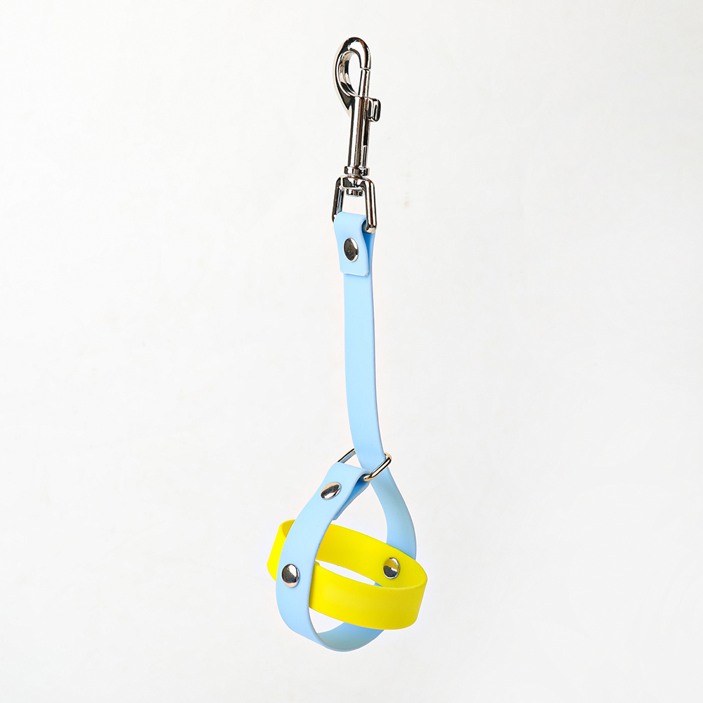 Handle Dog Puppy Throw Fetch Toy Color Pvc Pet Tennis Ball Holder with Hook Leash Attachment