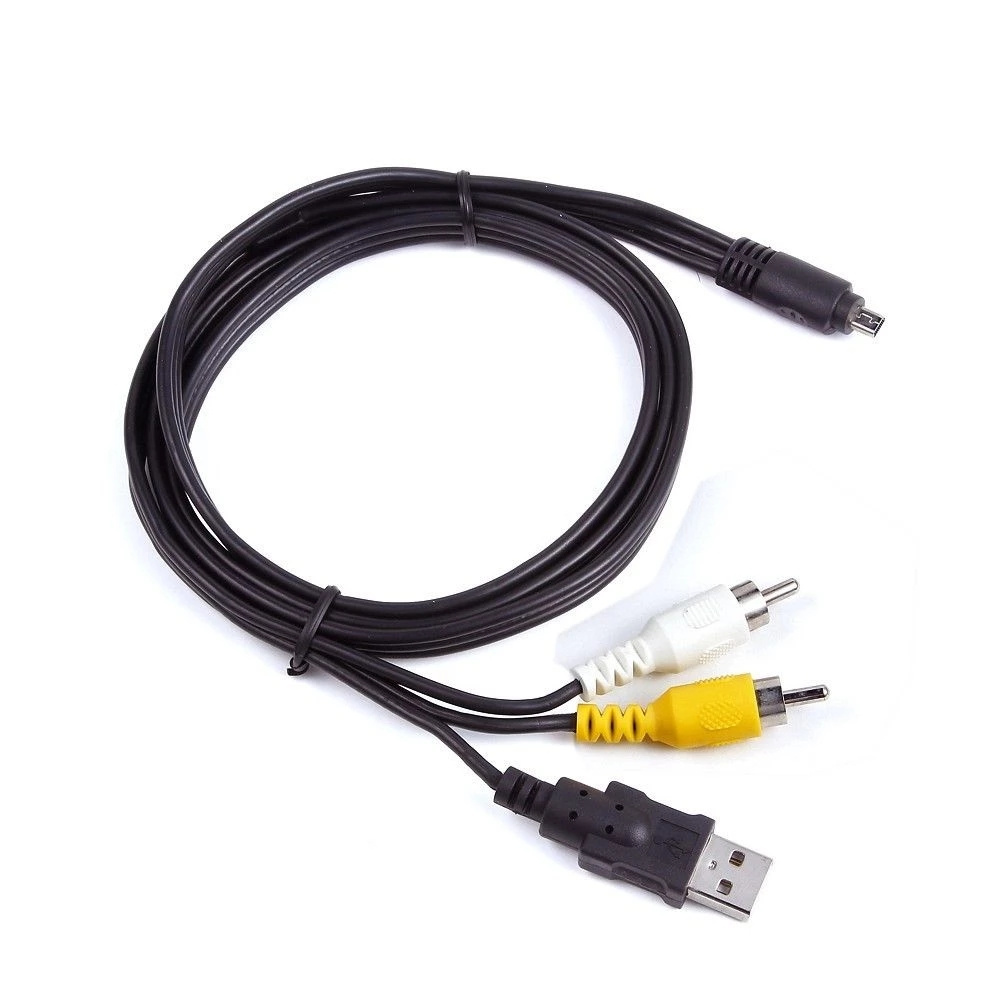 8pin USB Data SYNC +AV A/V TV Cable For UC-E6 camera