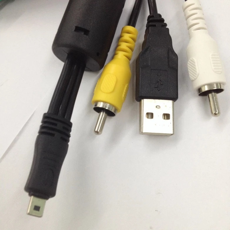 8pin USB Data SYNC +AV A/V TV Cable For UC-E6 camera