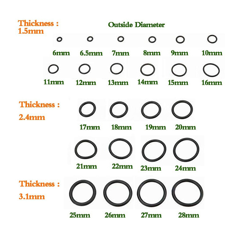 740pcs nitrile silicone rubber Assortment O-ring NBR repair kit faucet sealing valve waterproof machine oil-resistant gasket kit