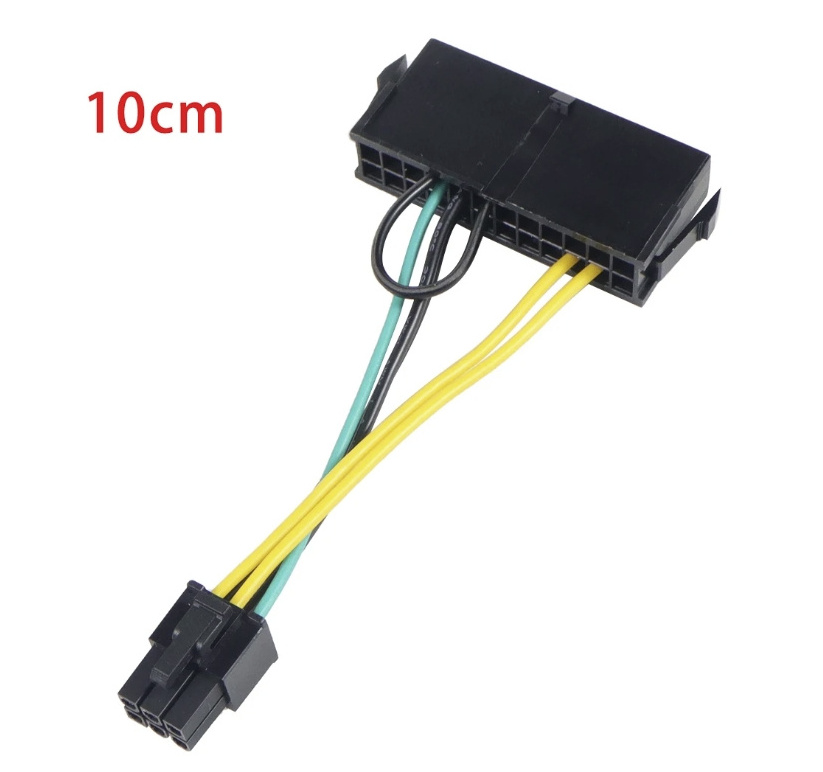 24Pin to 6Pin Power Supply Cable Cord 24p to 6p 18AWG Wire for Lenovo for DELL for Acer 3050 6 PIN Motherboard Adapter Cable