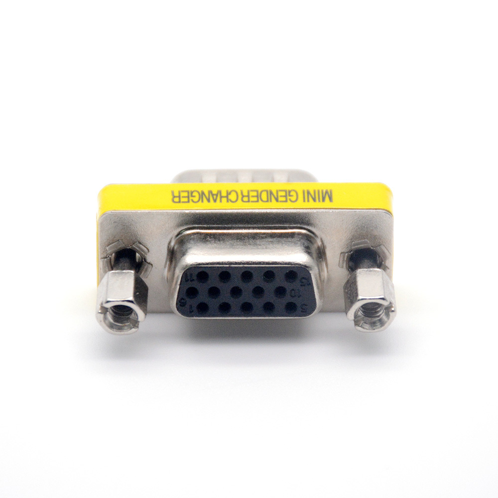 D-Sub 15 Pin VGA HD SVGA Male Female DB15 MINI Gender Changer Adapter PC VGA Female Connector M/M M/F F/F Cable Extend Converter