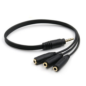 3.5mm 3 Way Port Aux Multi Headphone Earphone Audio Splitter Adapter 3.5mm Jack HUB Spliter Cable Extender 1 Male to 3 Female