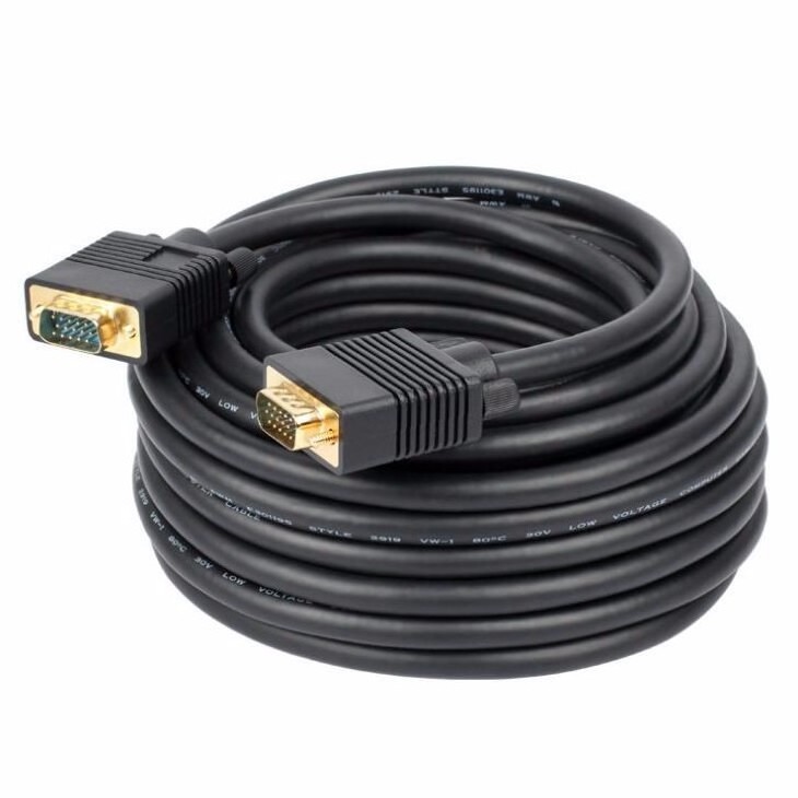 VGA 3+9 Extension Cable 1.5m 2m 3m 5m 10m 15m 20m 30m 40m 50m VGA to VGA Cable For Computer Projector Monitor Laptop HDTV