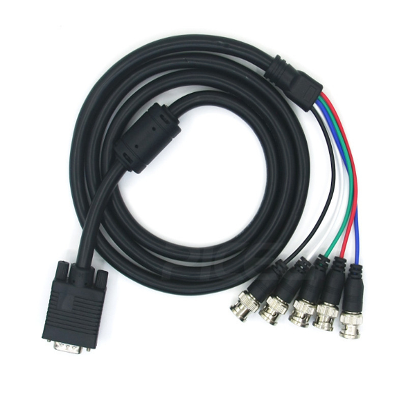 VGA to RGBHV Video HDB15 to 5 BNC RGB Video Cable for HDTV Monitor cable 1.5/3/5/8/10/15/20/25/30/35M