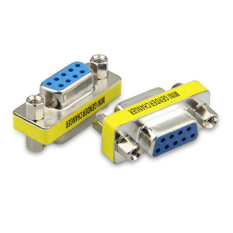 DB9 9Pin D-Sub Connectors Mini Gender Changer Adapter RS232 Serial Connector Male To Male Female To Female Female To Male