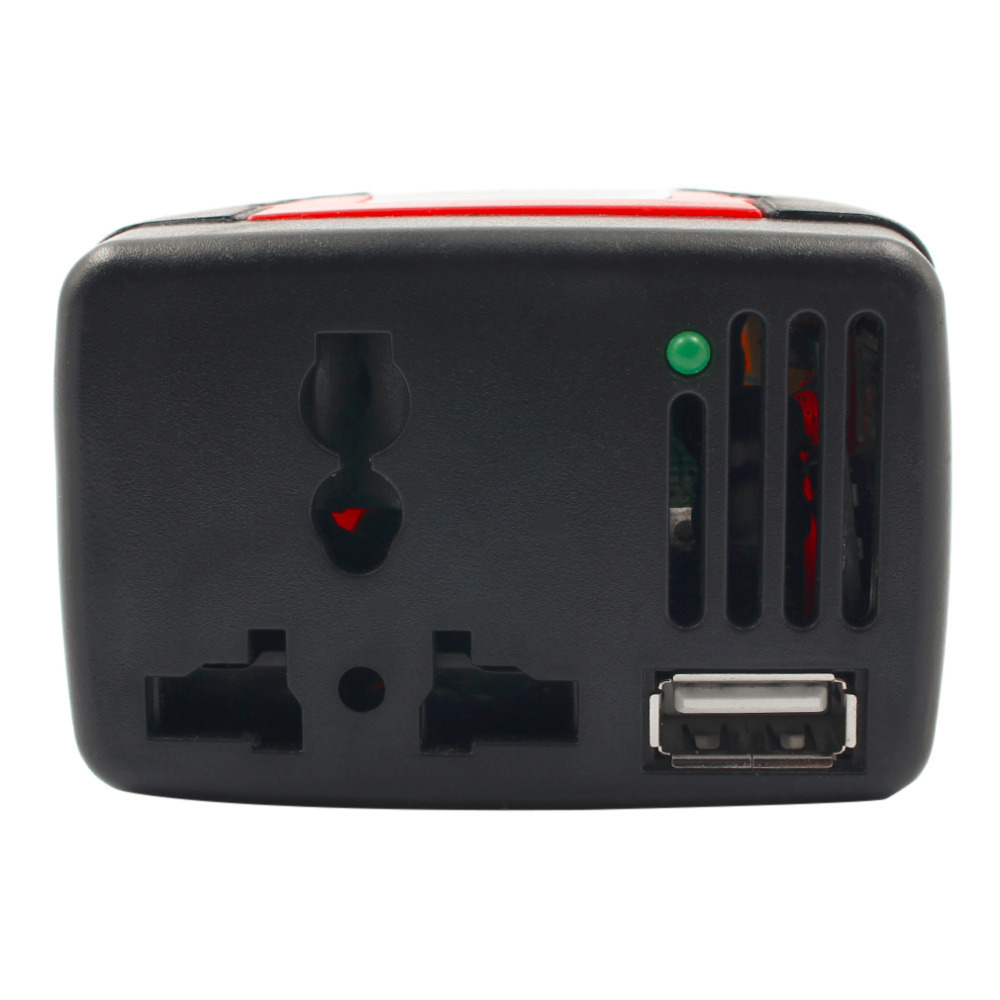 Car Inverter150W 12V DC to 220V/110V AC Cigarette Lighter Power Supply Inverter Adapter with 0.5/2.1A USB Charger Port