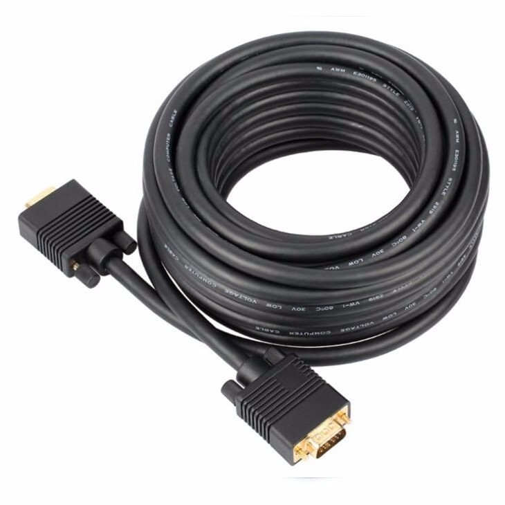 VGA 3+9 Extension Cable 1.5m 2m 3m 5m 10m 15m 20m 30m 40m 50m VGA to VGA Cable For Computer Projector Monitor Laptop HDTV