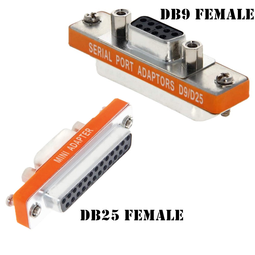 Mini DB25 to DB9 Adapter , Male to Female M/F Serial at Modem Mini Adapter Gender Changer Coupler RS-232