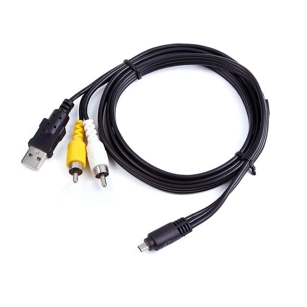 8pin USB Data SYNC +AV A/V TV Cable For UC-E6 camera