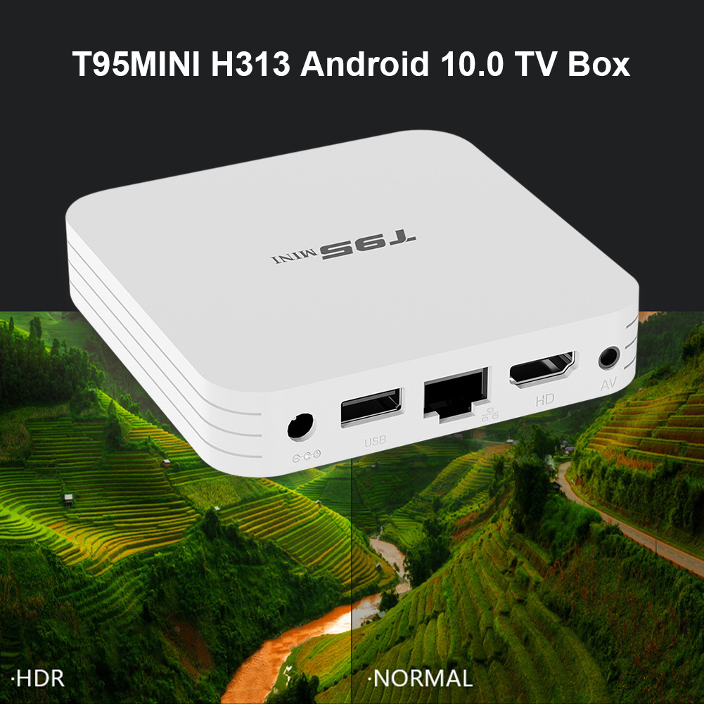 Android 10.0 TV Box T95 Mini Quad Core 2GB RAM 16GB ROM Smart TV STB 2.4G WiFi Set Top Box 4K Media Player