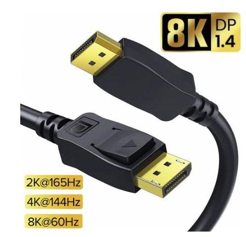 8K DP Displayport cable 144Hz Display Port to DP 1.4 Cable 8K 60Hz 4K 144Hz 2K 165Hz For Monitor Projector Laptop 8K 4K DP Cable