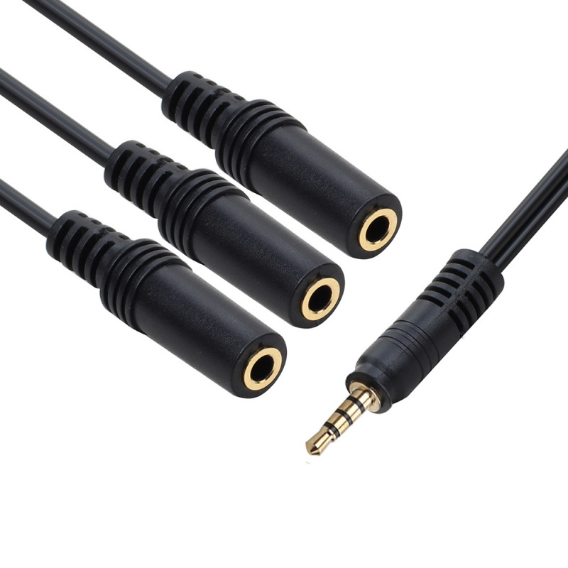 3.5mm 3 Way Port Aux Multi Headphone Earphone Audio Splitter Adapter 3.5mm Jack HUB Spliter Cable Extender 1 Male to 3 Female