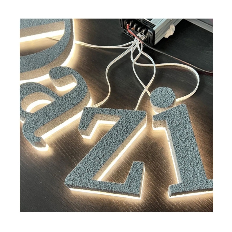 Custom Shop Signage 3d Led Letter Backlit Illuminated Luminous Letter Sign Battery 30 Aluminum Acrylic LED Strip Hard PVC 50000