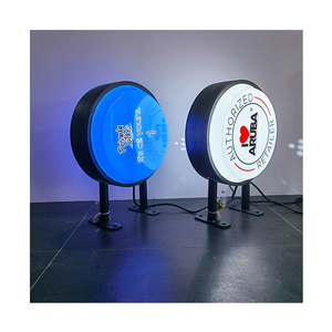 Indoor And Outdoor Advertising Sign Lightbox Round Led Acrylic Round Shape Circular Circle Light Box advertising led light box