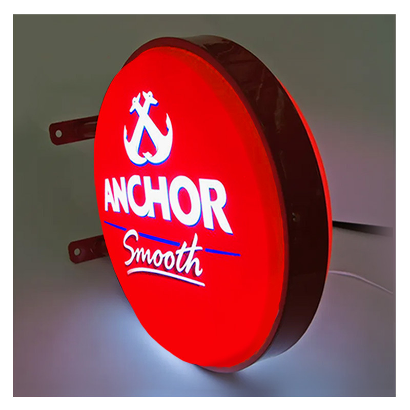 Indoor And Outdoor Advertising Sign Lightbox Round Led Acrylic Round Shape Circular Circle Light Box advertising led light box