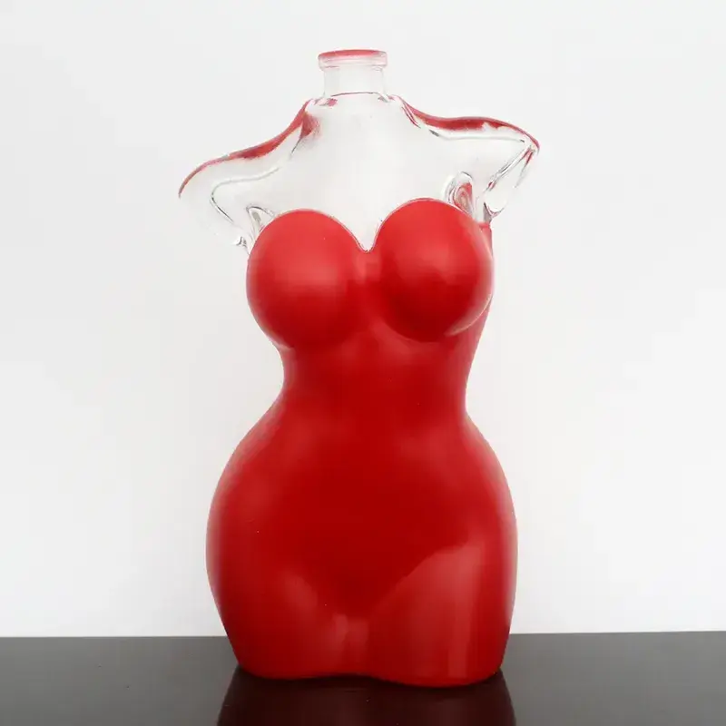 High Quality 100ml Pink Women Body Shape Fancy Perfume Bottle Color Customized