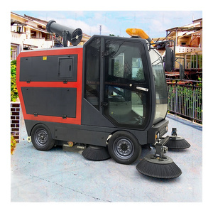 Cophilo C210 Electric Ride-on Street Road Sweeper 48V Battery Powered Ride-on Brushed Floor Cleaning Sweeper Car 240L Water Tank