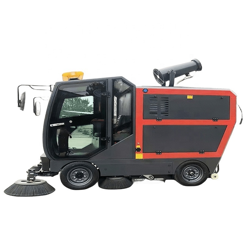 Cophilo C210 Electric Ride-on Street Road Sweeper 48V Battery Powered Ride-on Brushed Floor Cleaning Sweeper Car 240L Water Tank