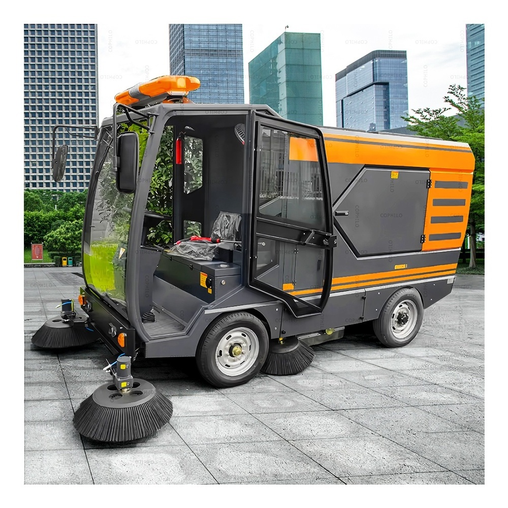 OEM 48V 240L Brushed Electric Street Road Sweeper Driving Automatic Industrial Floor Sweeper Dust Cleaning Machine