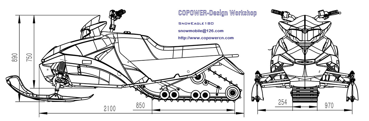 COPOWER E3000 Children's electric snowmobile Snow vehicle mobile e snow mobile  for sale (Direct factory)