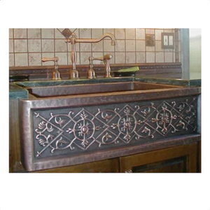 customized handmade copper farmhouse sink