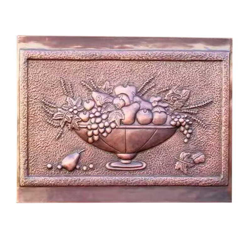 Tuscan design copper murals kitchen wall back splash Kitchen decorative tiles hand hammer copper embossed Art relief wall tiles