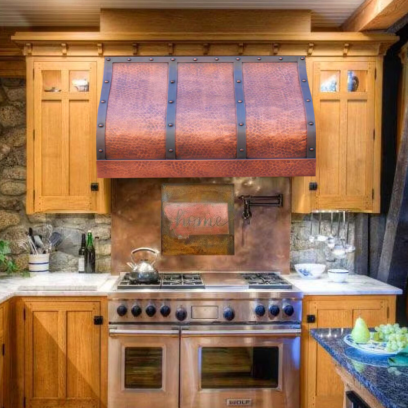 Barrel Shaped   Range Hood under cabinet  hoods farmhouse vent hood  hand crafted metal copperhoods canopy