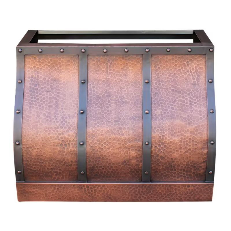 Barrel Shaped   Range Hood under cabinet  hoods farmhouse vent hood  hand crafted metal copperhoods canopy