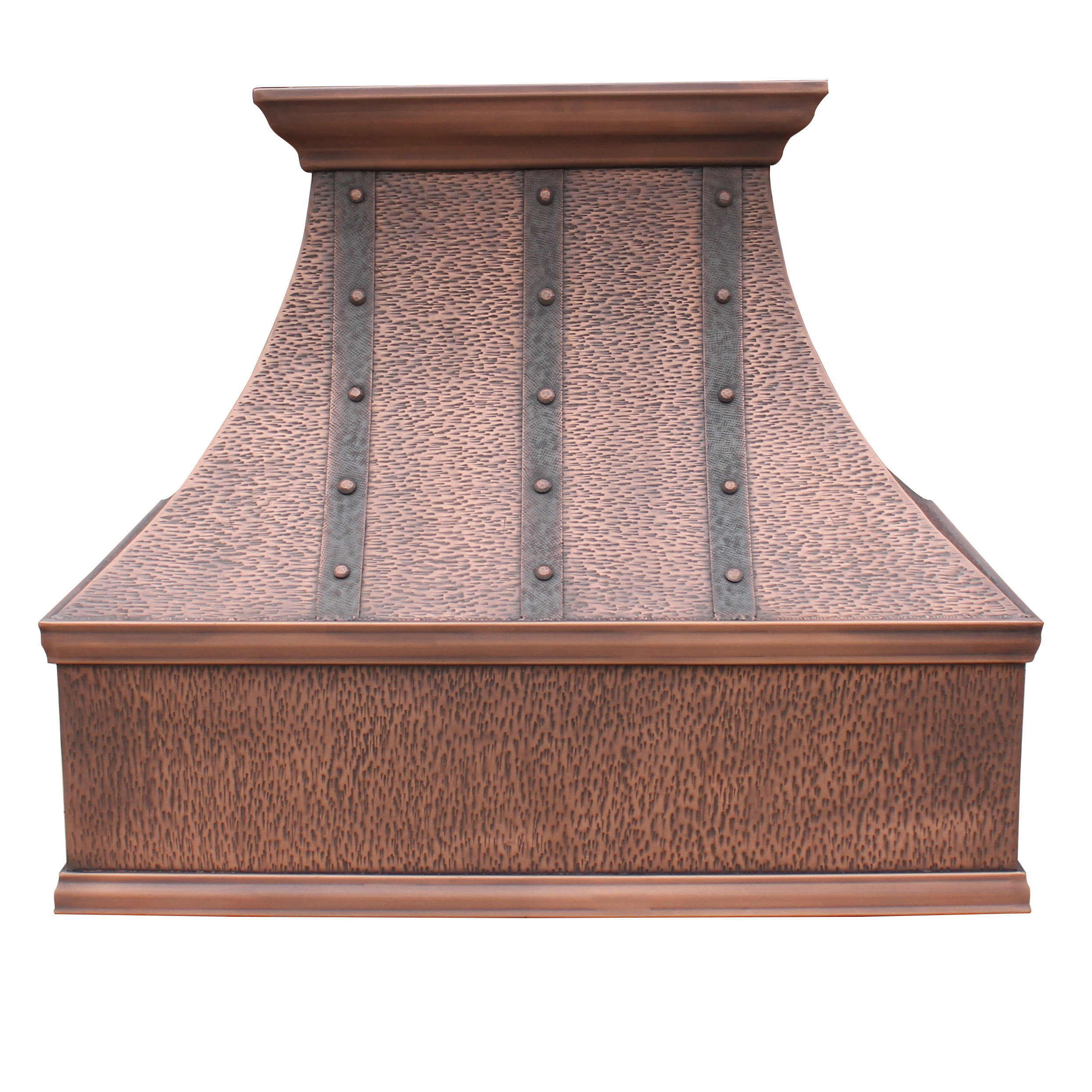 Custom or standard 36 inches  wall mount hammered copper handmade metal kitchen household range hood chimney