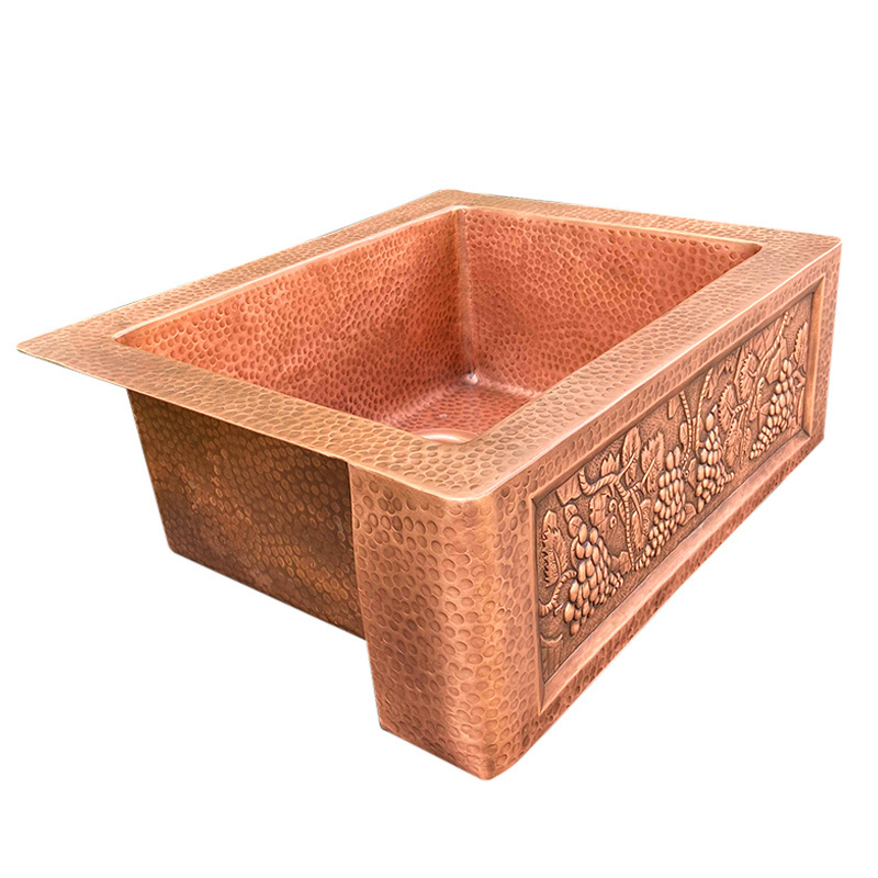 copper farmhouse sink single kitchen sinks kitchen room hand wash basin hand hammer decoration sink