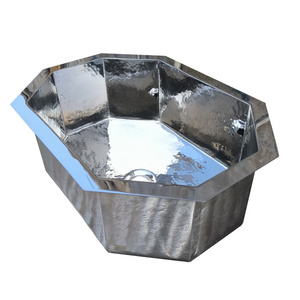 40x55 cm Octagon stainless steel bathroom Sink Handmade Bathroom Bowl drop-in Sink Washing Basin