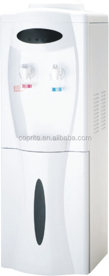 hot and cold water dispenser with mini fridge