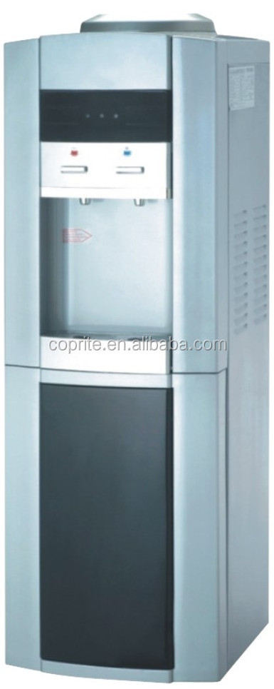 hot and cold water dispenser with mini fridge