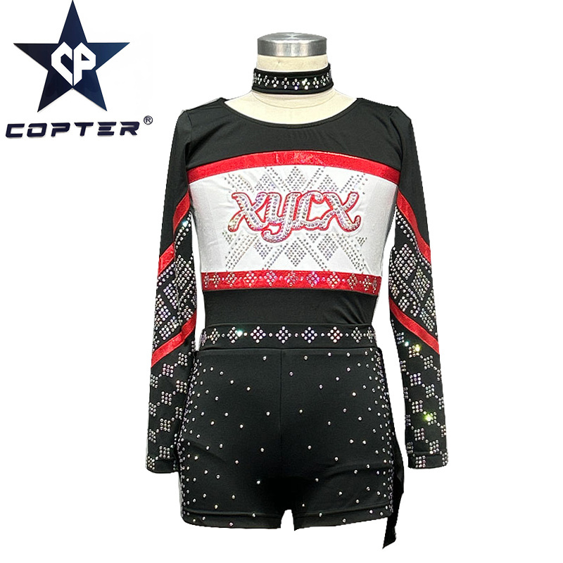 Customized Design Silver Red Cheerleader Outfit Pink Uniforms Sublimation Sleeveless Cheer Cheerleading Uniform