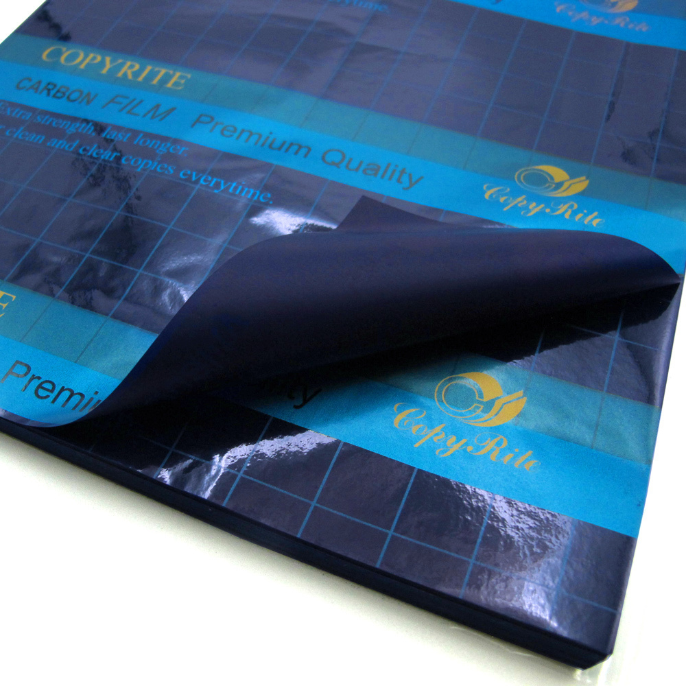 Film Carbon 21*33 cm 100 sheets - Blue Color for Invoices and office Documents with Clear multiple Copies From Thailand