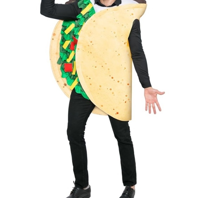 Unisex Creations Taco Costume Food Costume Fancy Dress Halloween Party Funny Outfit for Adult Women Men