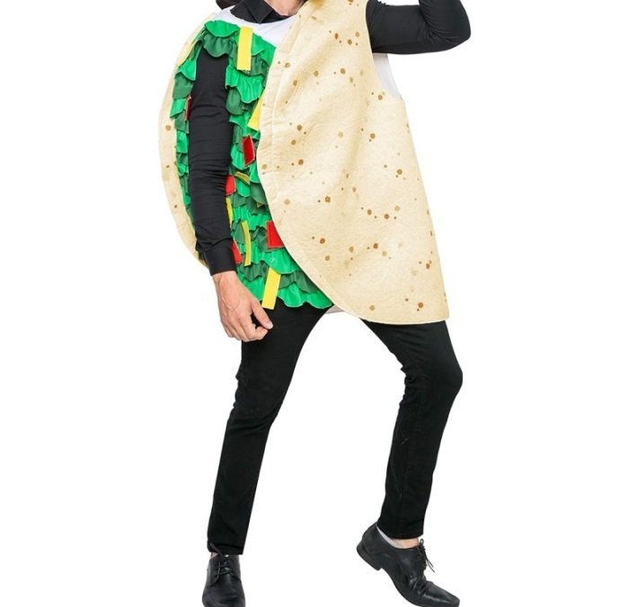 Unisex Creations Taco Costume Food Costume Fancy Dress Halloween Party Funny Outfit for Adult Women Men