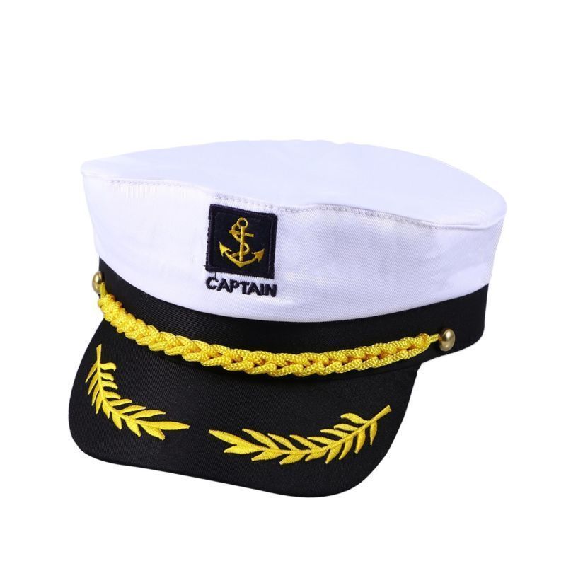 wholesale  sailor hat custom-made logo new design high quality white  captain hat  CL404