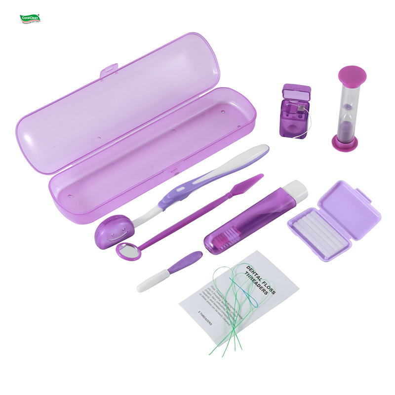 Dental Accessories Orthodontic Care Kit 8 in 1 Products for Orthodontic Crowd orthodontic toothbrush kit