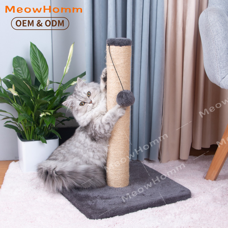 Wholesale Cat Accessories Pet Supplies Sisal Cat Scratching Post Sisal Pole Jute Column Small Cute Kitten Cat Scratching Post