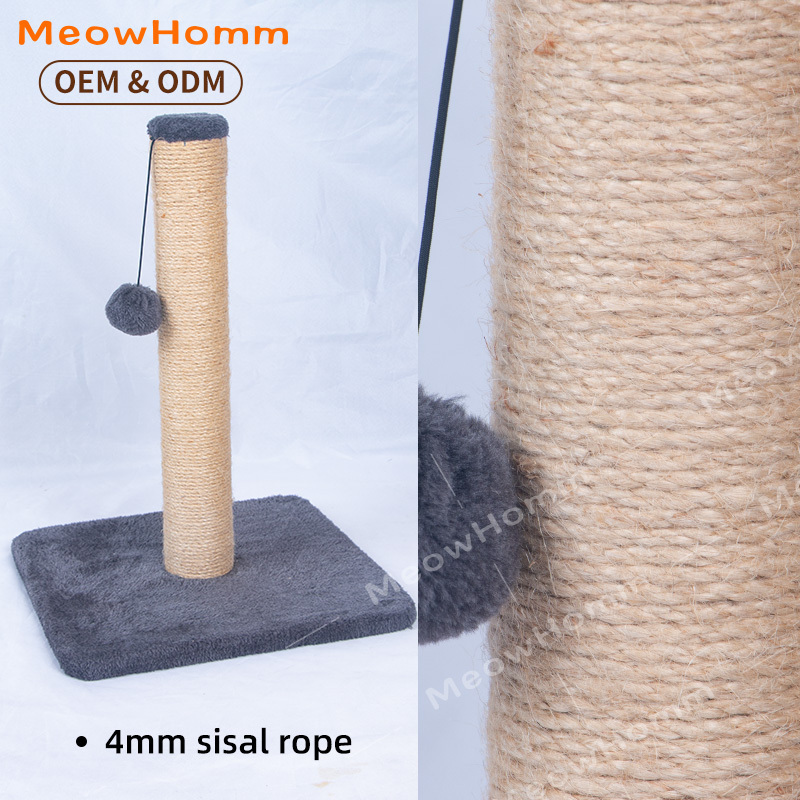 Wholesale Cat Accessories Pet Supplies Sisal Cat Scratching Post Sisal Pole Jute Column Small Cute Kitten Cat Scratching Post