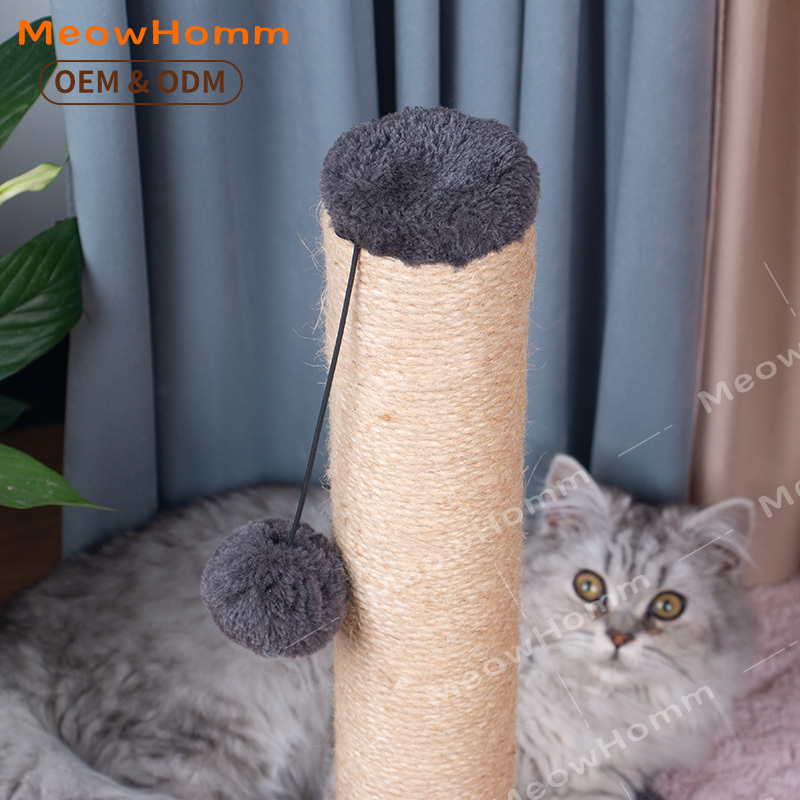 Wholesale Cat Accessories Pet Supplies Sisal Cat Scratching Post Sisal Pole Jute Column Small Cute Kitten Cat Scratching Post