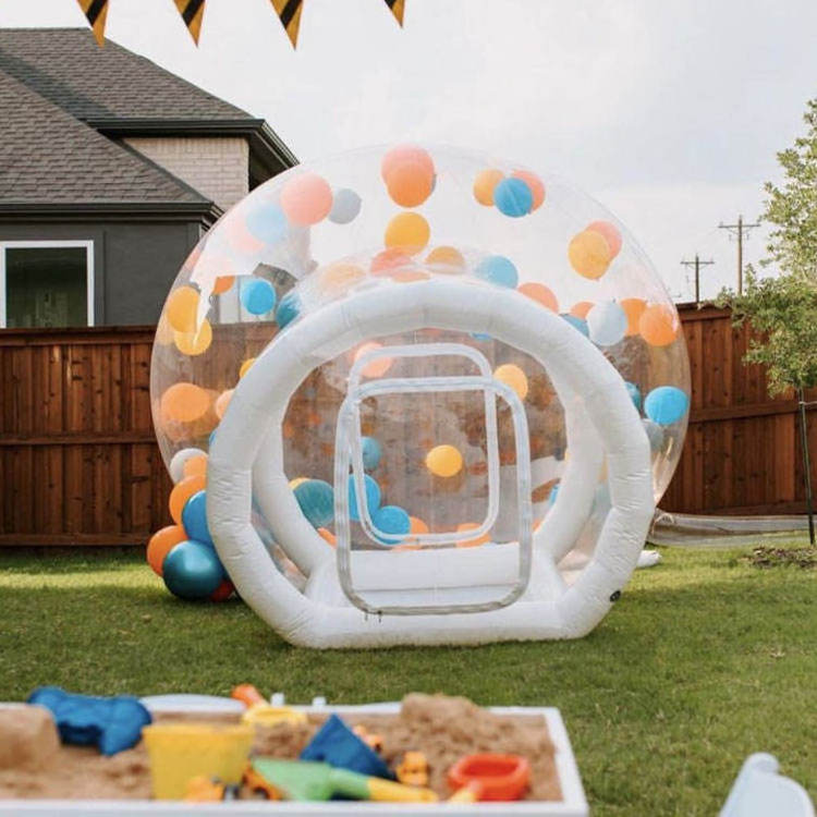 Outdoor jump balloon pvc clear bubble balloon house for house party rental igloo dome bubble tent enfant bounce house