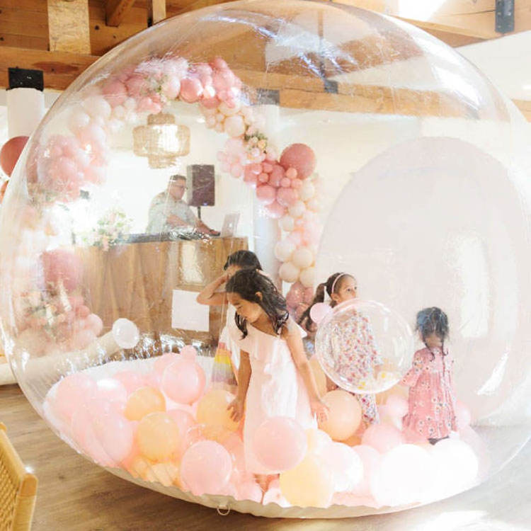 Outdoor jump balloon pvc clear bubble balloon house for house party rental igloo dome bubble tent enfant bounce house