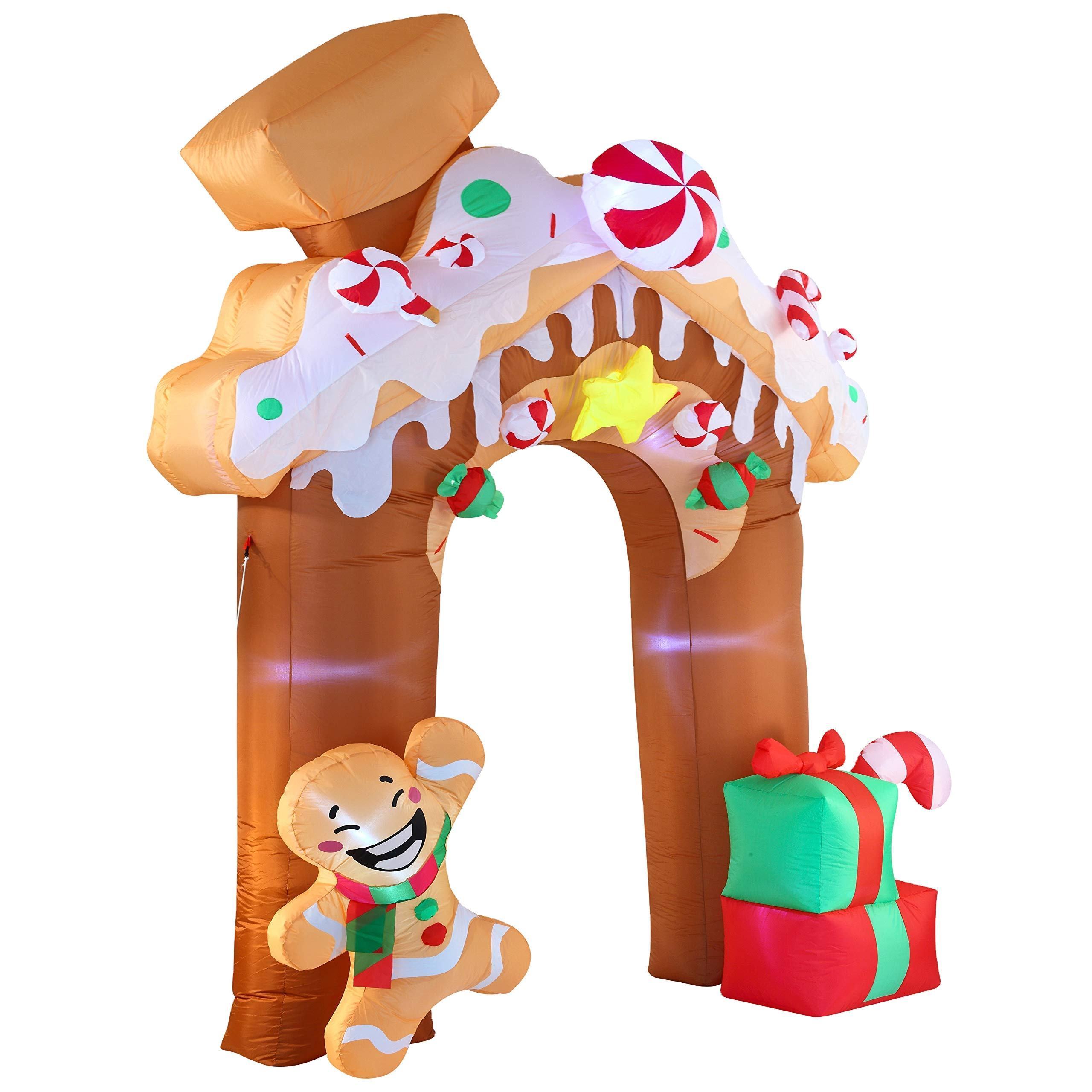 Hot sale Christmas Inflatable Decor Airblown Inflatable Gingerbread Archway for holiday