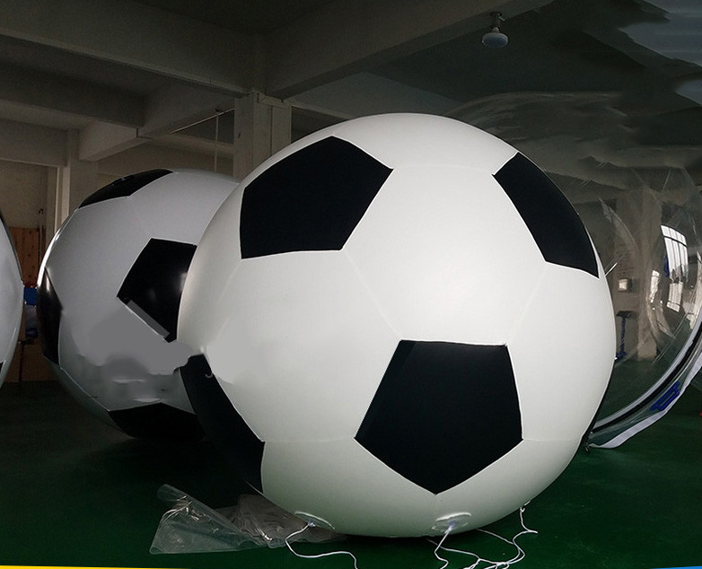 Large PVC inflatable ground football event decoration advertising inflatable helium football model for child Outdoor Activity