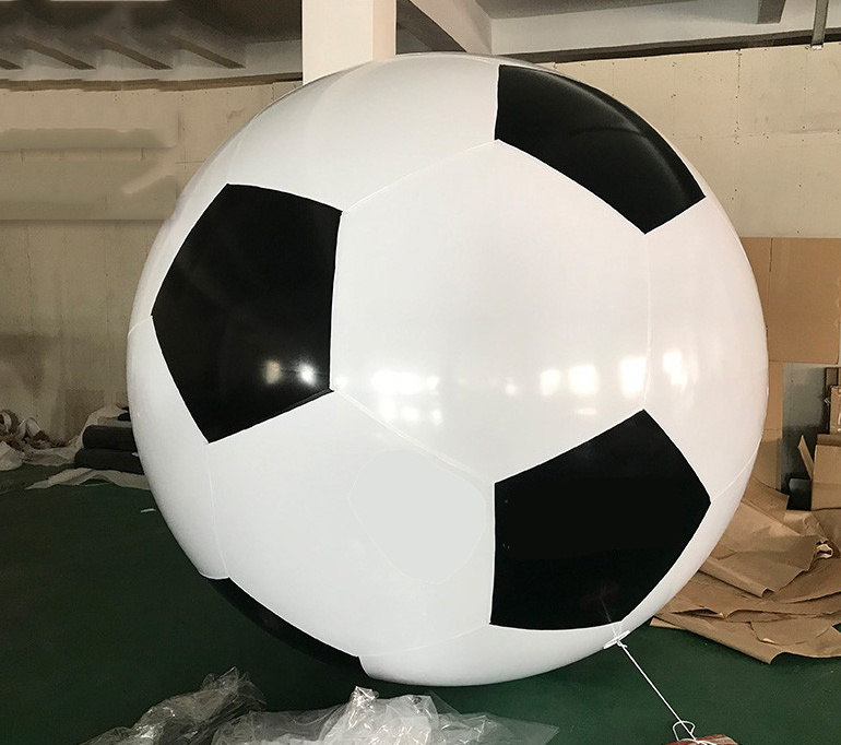 Large PVC inflatable ground football event decoration advertising inflatable helium football model for child Outdoor Activity