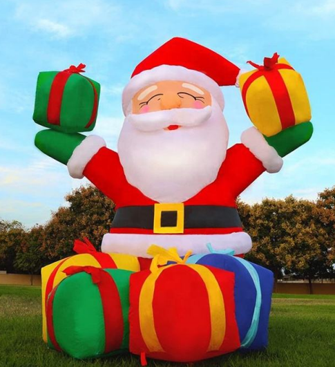 Christmas Advertising Giant PVC Material Christmas Inflatables,Outdoor Yard Decoration,Inflatable Xmas Santa