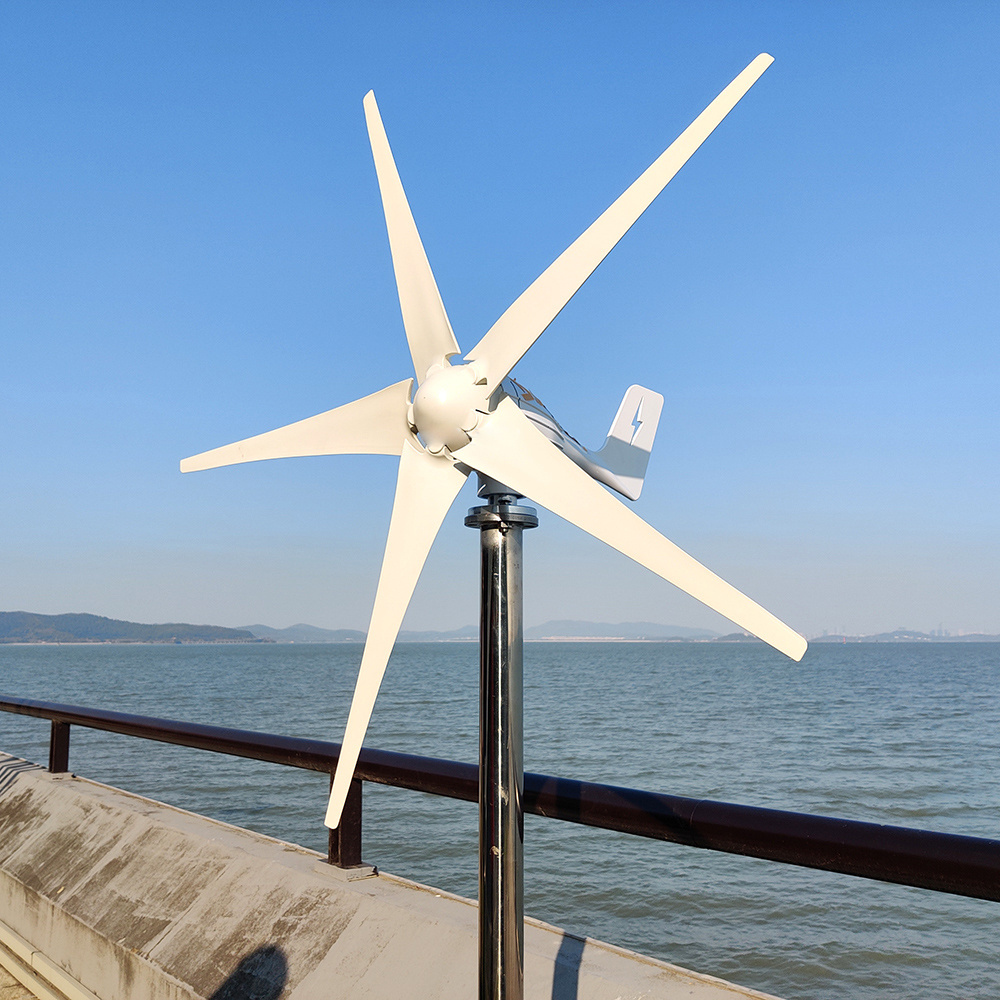 Wind Turbine Generator 1kw 1000w 500w Horizontal Turbine Motor Household Windmill, With MPPT Controller, Free energy Solar Panel